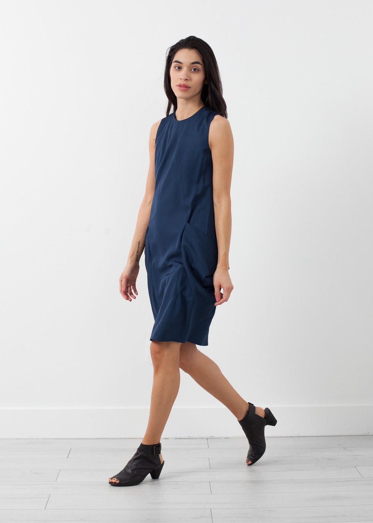 Uti Drape Dress Indigo