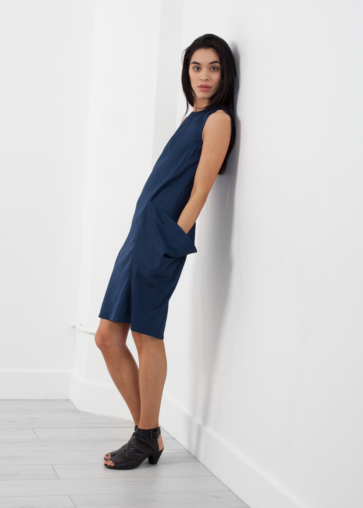 Uti Drape Dress Indigo