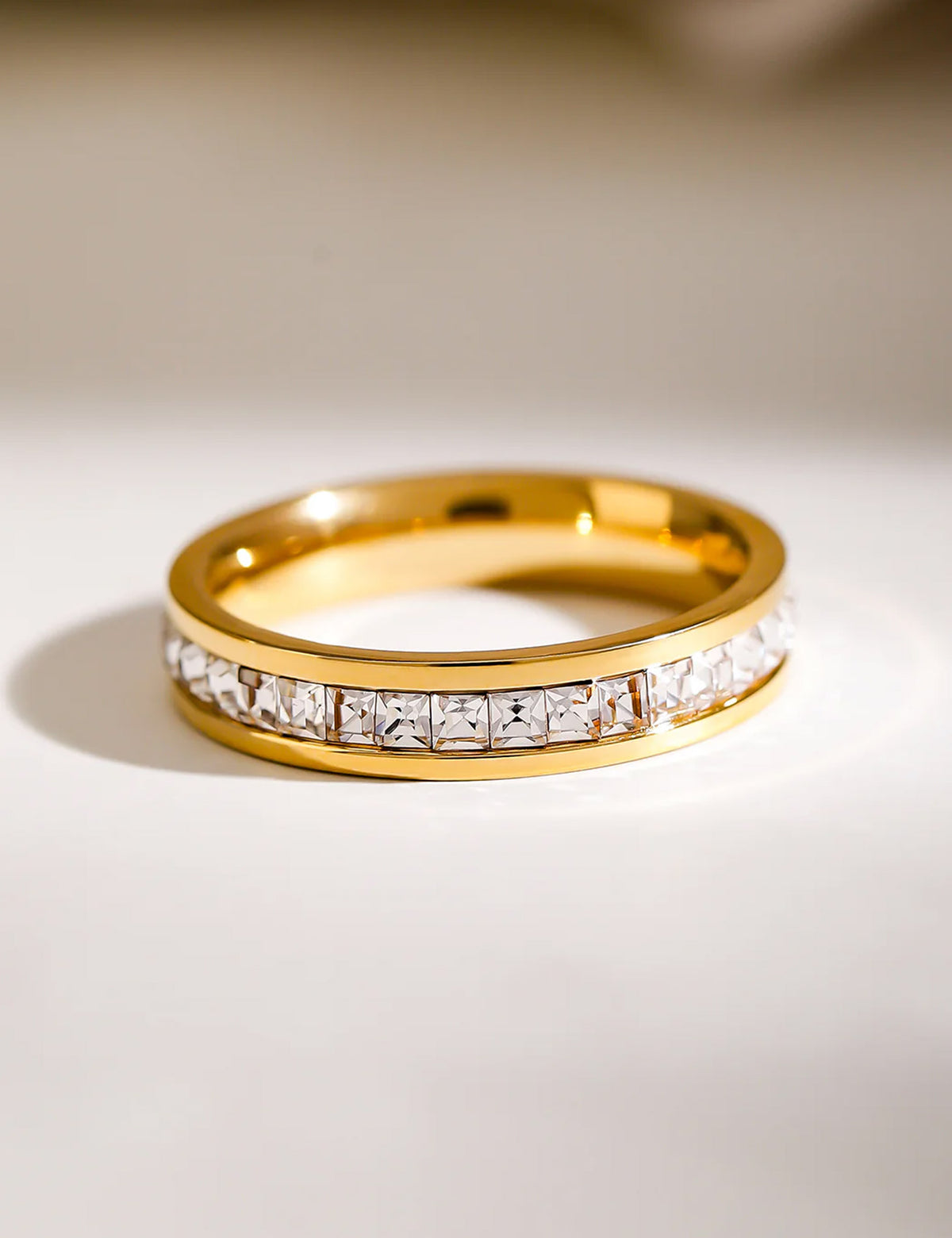 Gold Plated American Diamond Ring