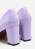 Pointed-toe Block Pumps