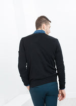 קרדיגן Hidden Placket בשחור
